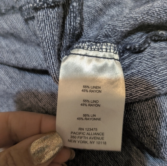 Ellen Tracy‎ Linen Blwnd Ankle Pants Women's Size Large - Picture 9 of 10